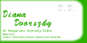 diana dvorszky business card